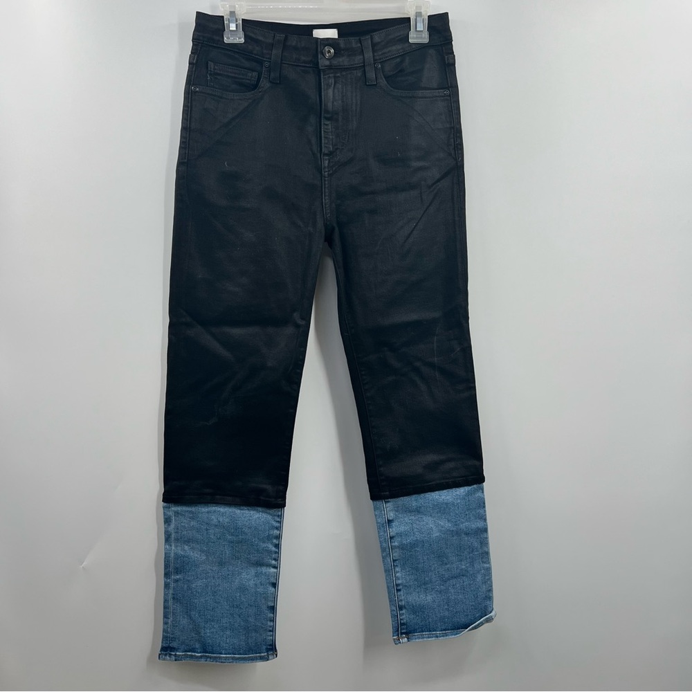 Jonathan Simkhai River Jeans 29 Two Tone Coated High Rise Straight Leg